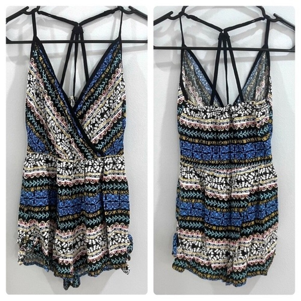 Boho strappy back romper size XS